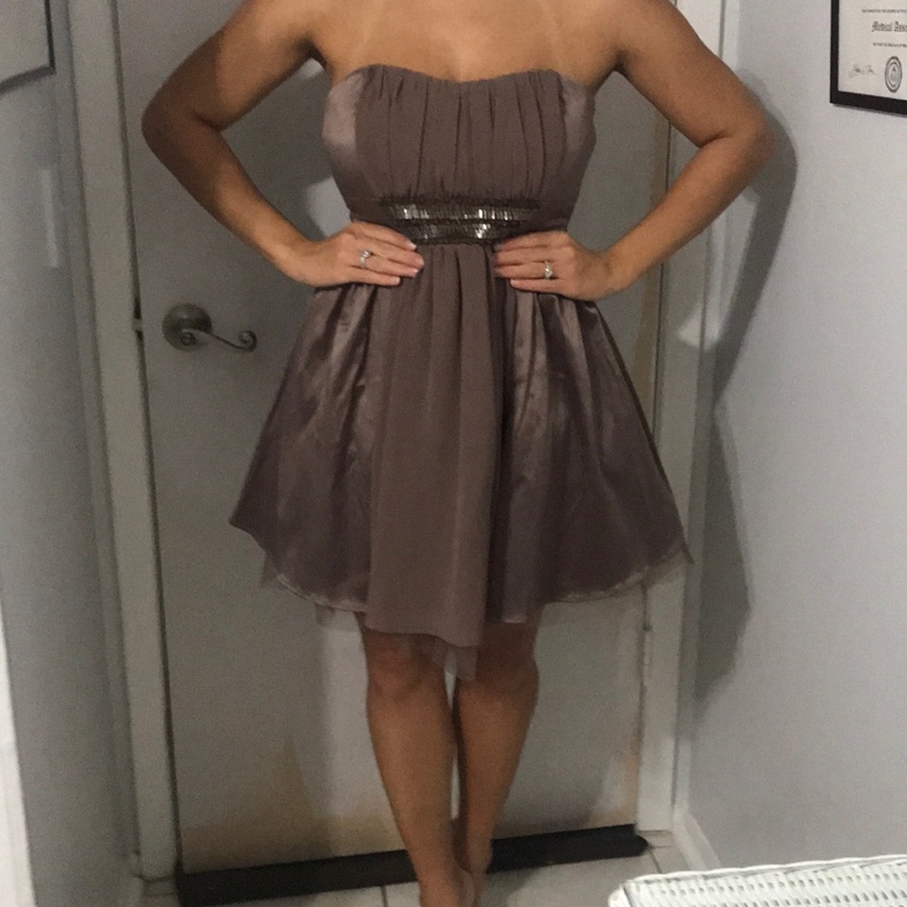A light Brown Homecoming Dress